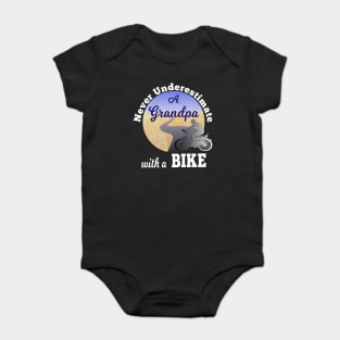 Never Underestimate A Grandpa With A Bike Baby Bodysuit